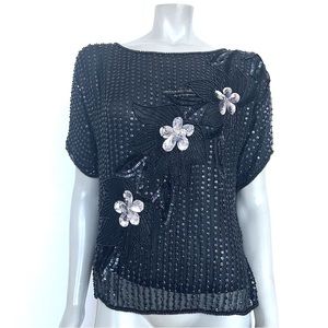 Vintage Sequin And Beads Blouse